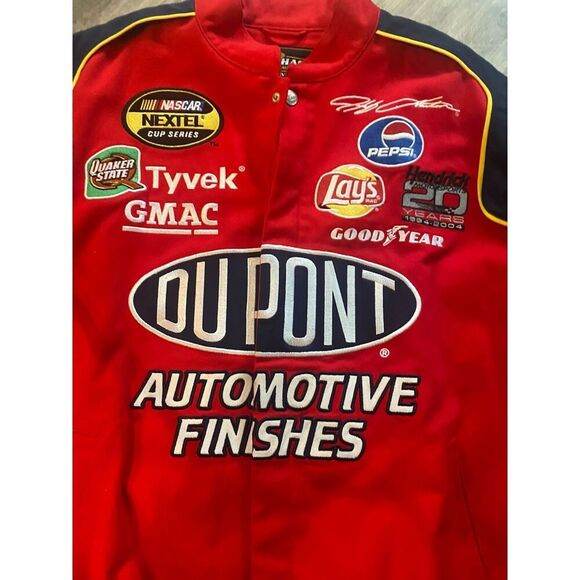 20th Anniversary 2004 Chase Authentic Jeff Gordon L Jacket Dupont Flames Nascar - Picture 12 of 16